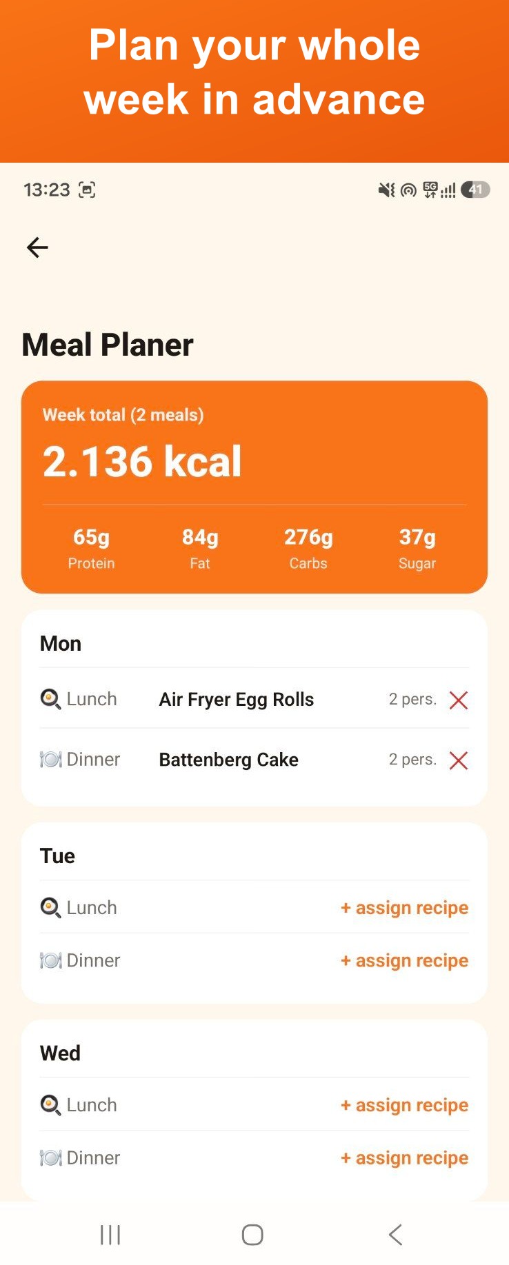 Weekly planner